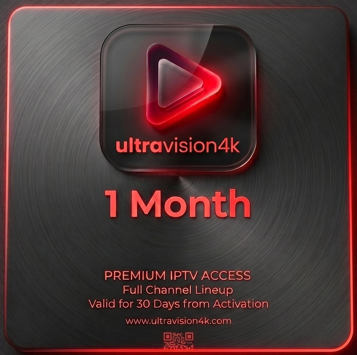 1-Month Premium IPTV Subscription - Ultimate 4K Streaming